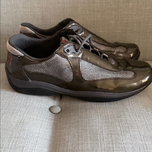 Prada Women’s America’s Cup Sneakers - Olive - Size 40/US 10 - Picture 4 of 7